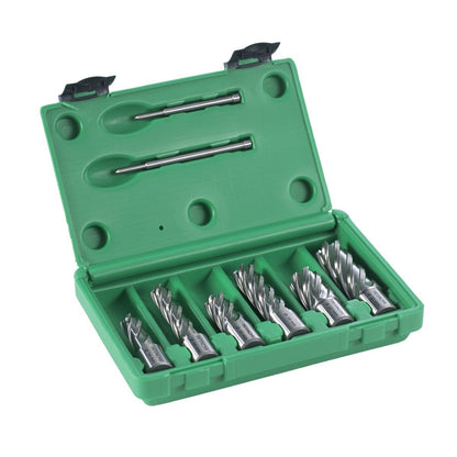 Hikoki 754498 - Juego de brocas huecas para metal HSS (7 piezas) 12/14/16/18/22/26x30 mm + expulsor