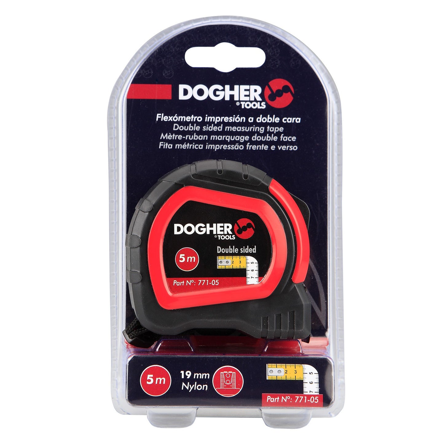 Dogher 771-05 - Flexometro Prof. Ambas Caras 5M