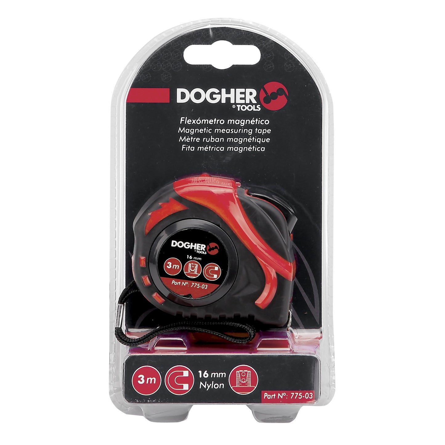 Dogher 775-03 - Flexometro Magnetico De 3 M.