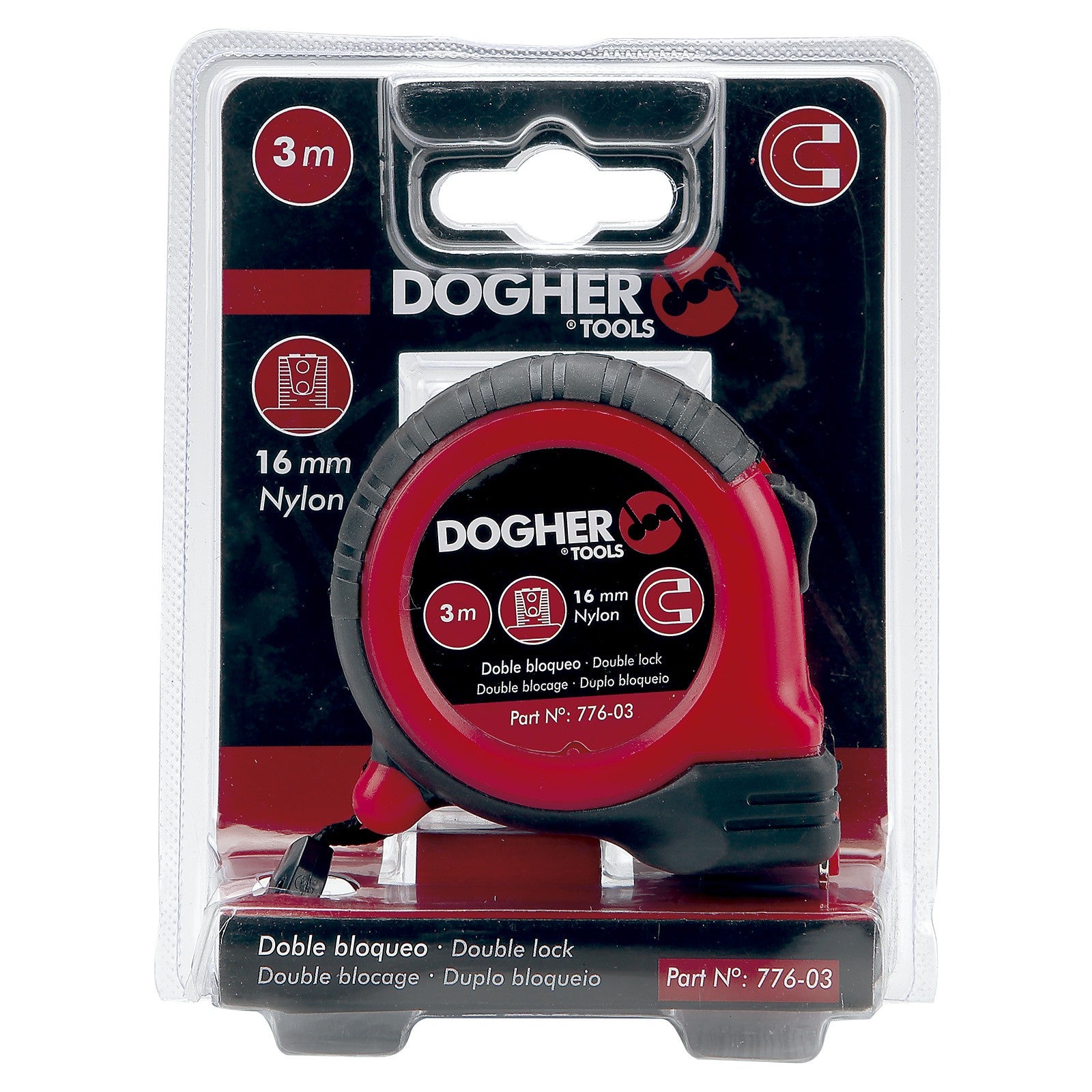 Dogher 776-03 - Flexometro Magnetico De Doble Funcion 3M