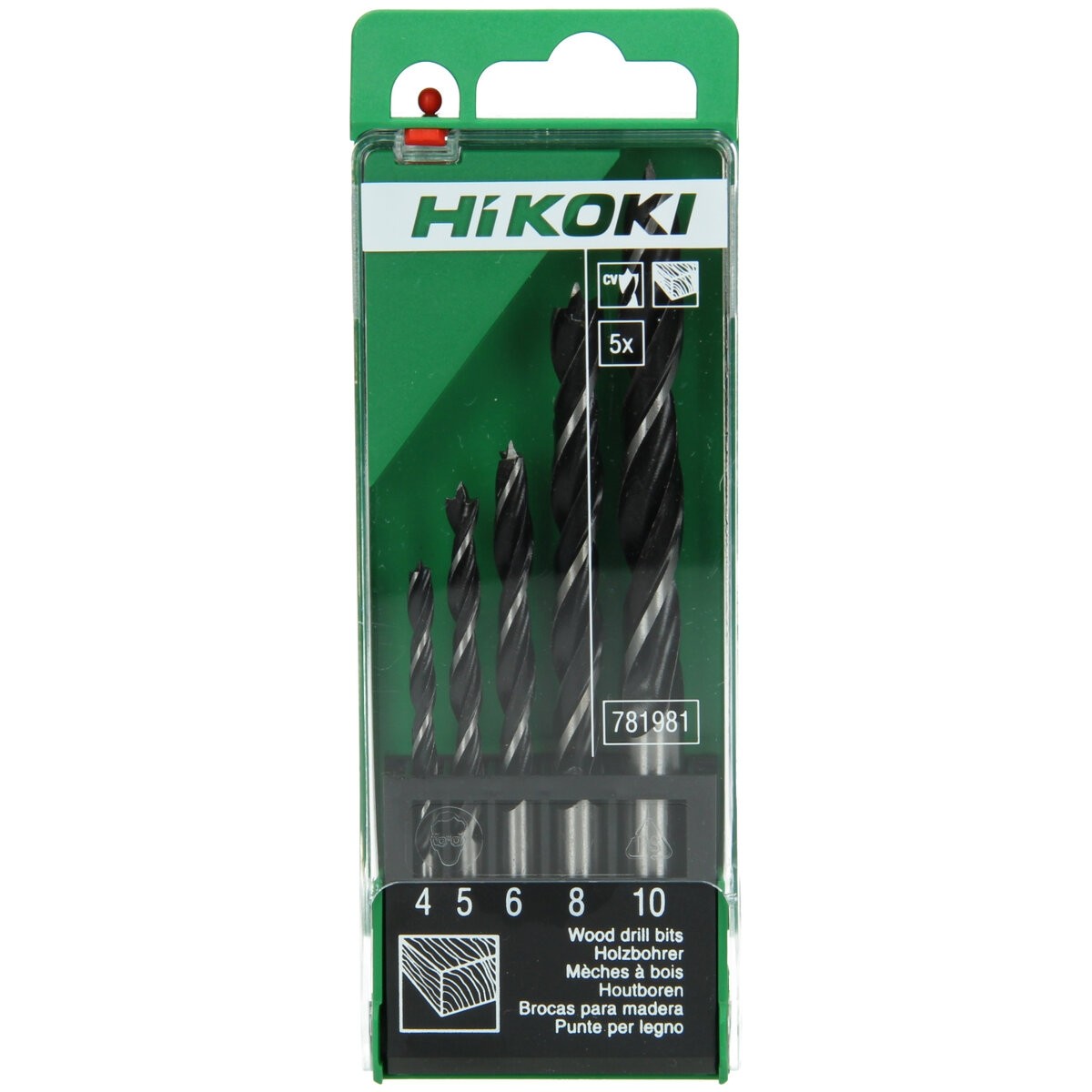 Hikoki 781932 - Broca de pala para madera punta de espiga 8,0 x 140/250 mm