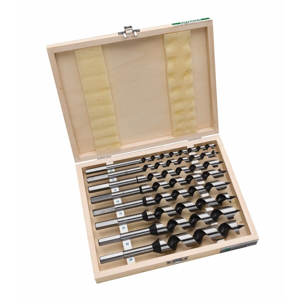 Hikoki 781996 - Cartucho de brocas de pala para madera 8 piezas (10/12/14/16/18/20/22/24 x 460 mm)