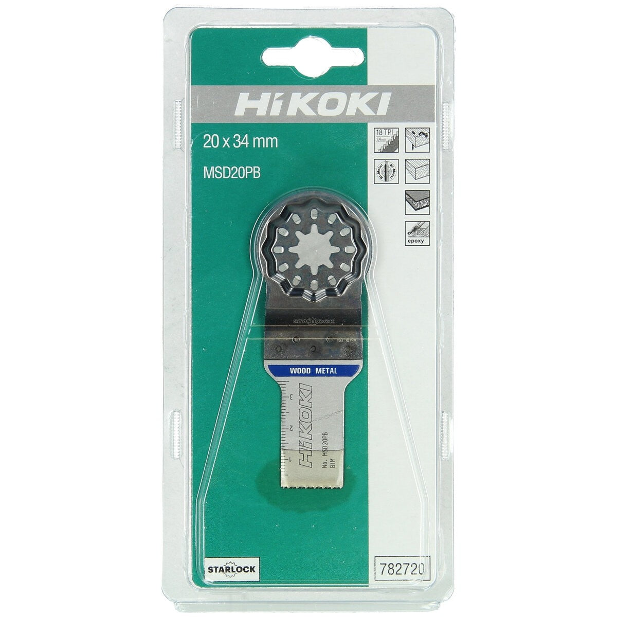 Hikoki 782720 - Hoja multiherramienta madera+metal BIM STARLOCK MSD20PB