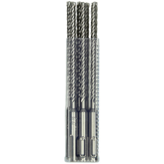 Hikoki 783304 - 10 brocas para martillo SDS-Plus con cabeza carburo (FCH) 4 cortadores 5,5 x 100/165 mm