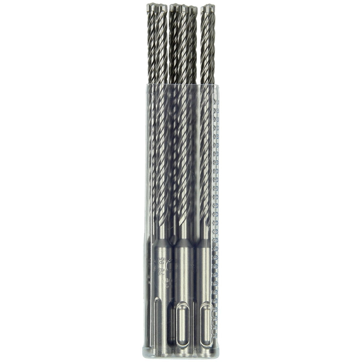 Hikoki 783312 - 10 brocas para martillo SDS-Plus con cabeza carburo (FCH) 4 cortadores 6,5 x 200/265 mm