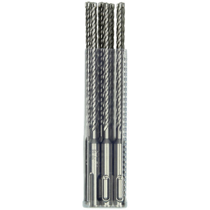 Hikoki 783307 - 10 brocas para martillo SDS-Plus con cabeza carburo (FCH) 4 cortadores 6 x 150/215 mm