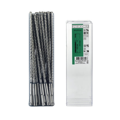 Hikoki 783347 - 25 brocas para martillo SDS-Plus con cabeza carburo (FCH) 4 cortadores 6 x 150/215 mm