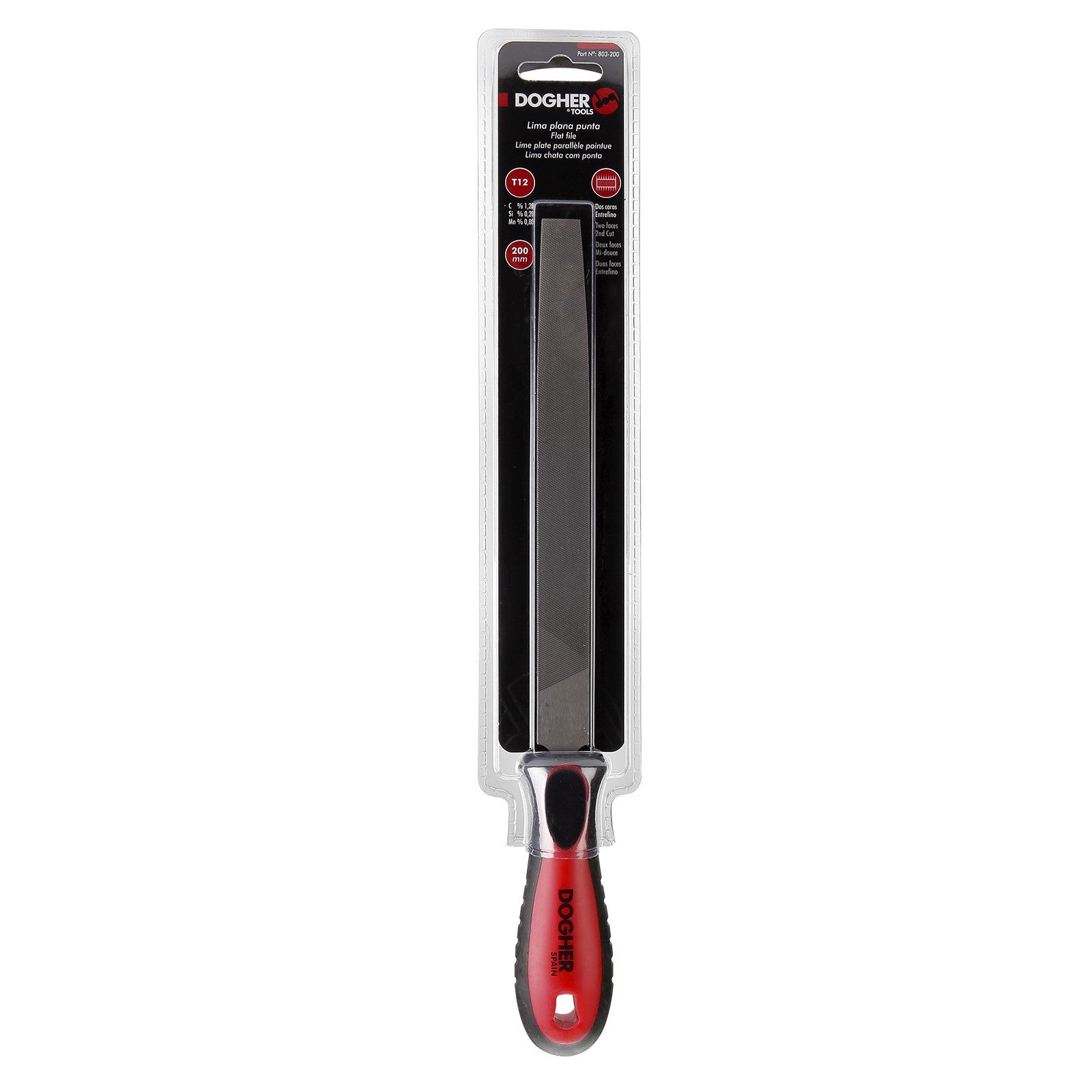 Dogher 803-150 - Lima Plana Punta Entrefino M/Bimat 150Mm