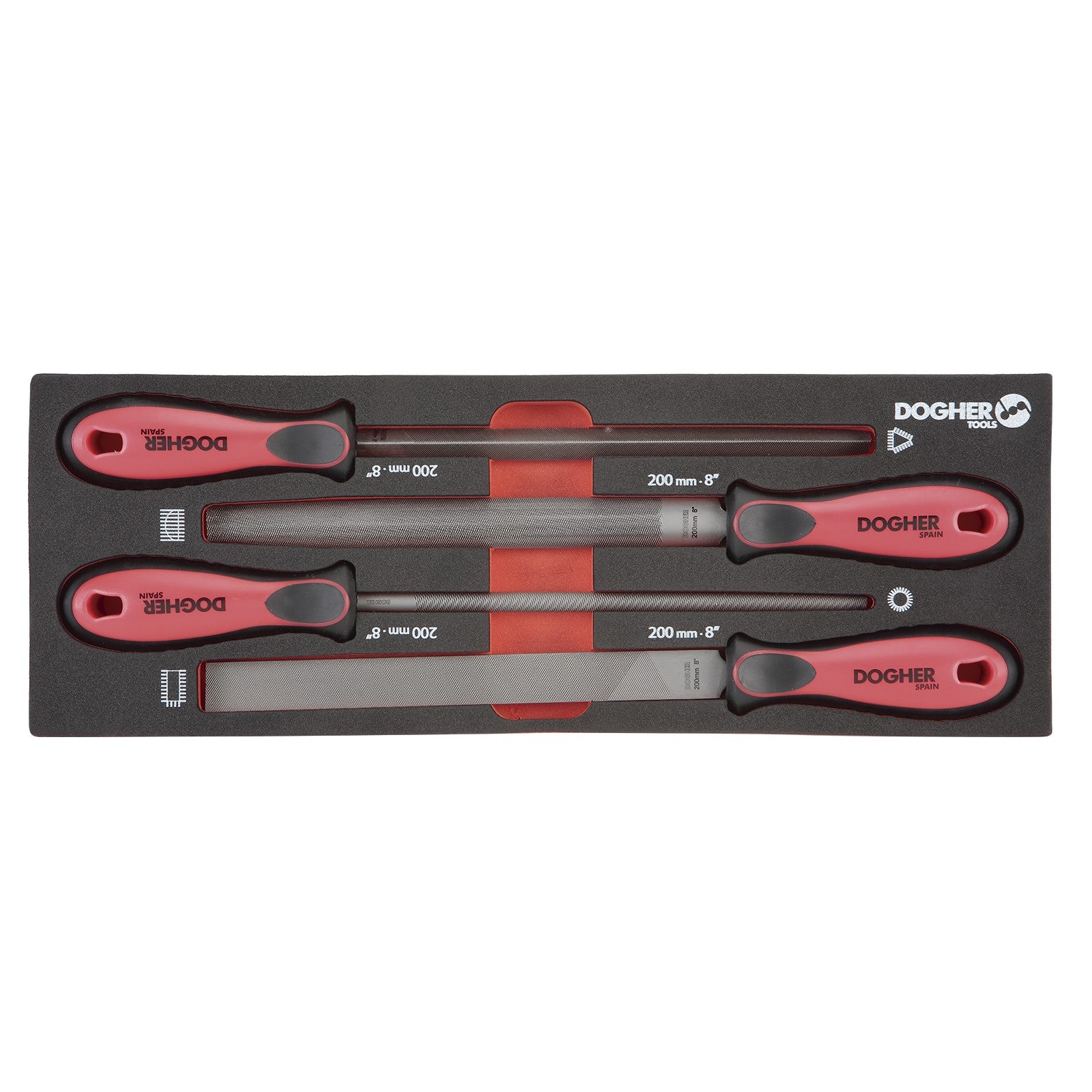 Dogher 804-080 - B.Comb.1/4 4 Limas 200Mm Entrefino