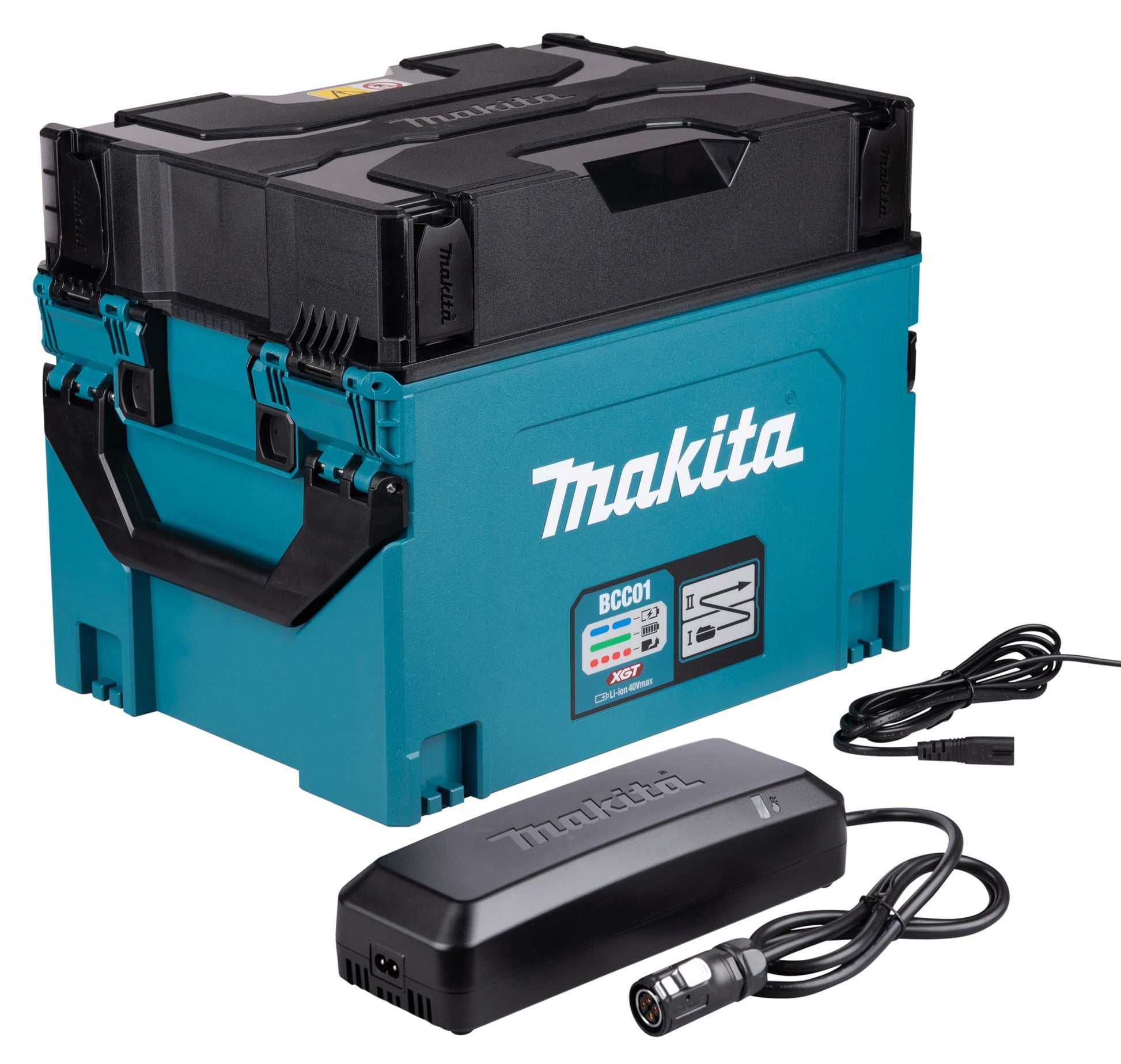 Makita 1914U3-7 - XGT BCC01 - Maletín de Carga para batería (40 V, máx. 8 Ranuras), Color Negro