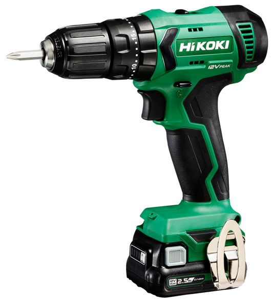 Hikoki DV12DAWFZ - Taladro atornillador percutor de batería 12 V DV12DA, 38 Nm, 2 baterías 2,5 Ah