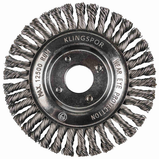 Klingspor 358315 - Cepillo de disco de alambre trenzado BRP 600 Z para tubos, 125 x 6 x 22,23 mm