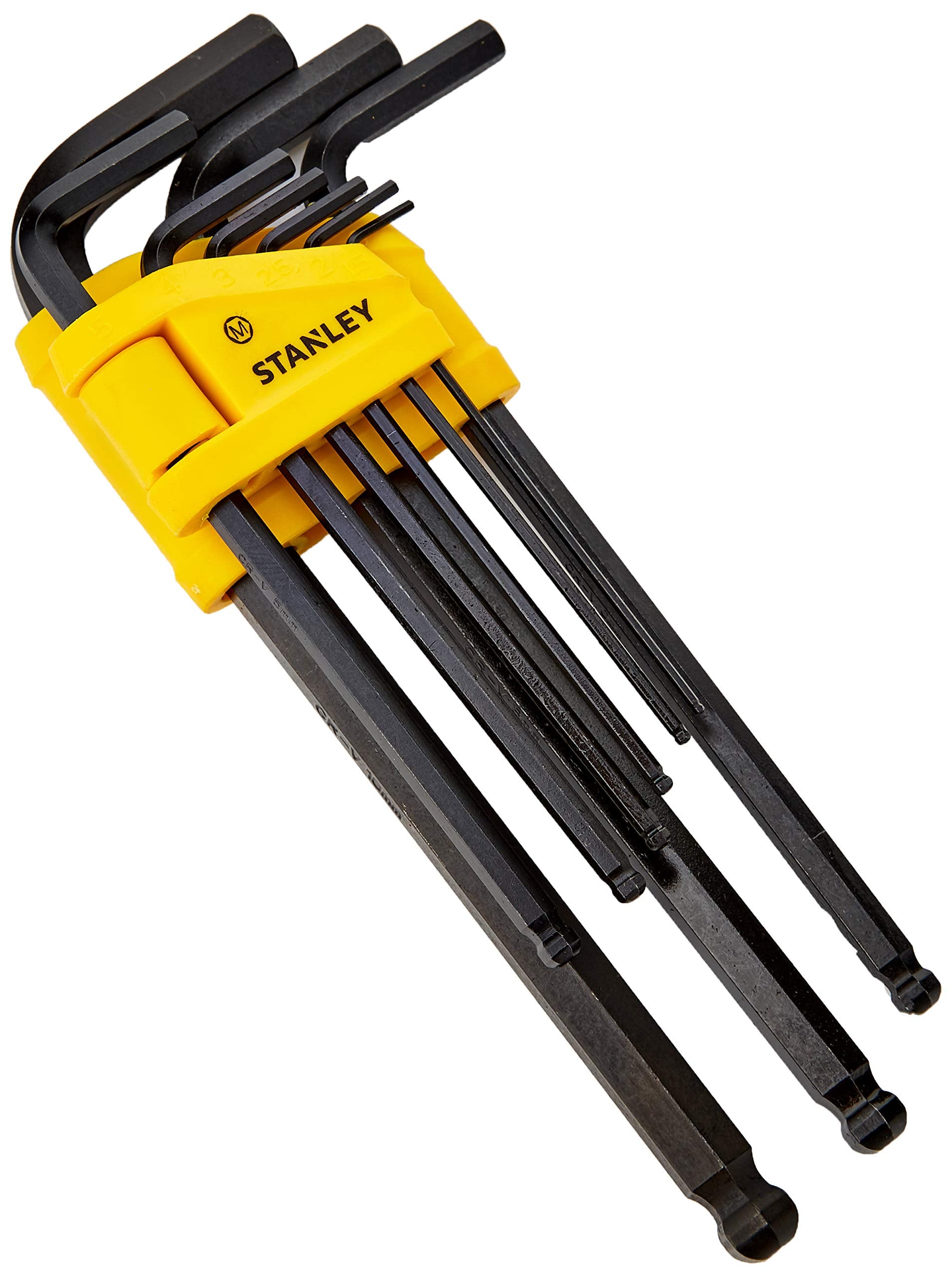 Stanley 0-69-256 - Juego de 9 llaves Allen con bola de 1,5 a 10 mm