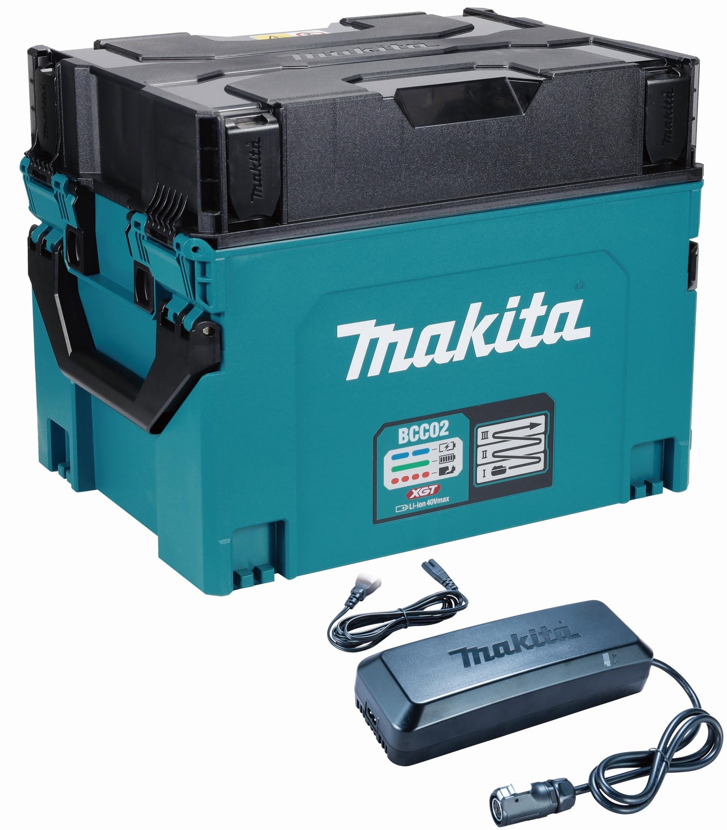 Makita 1914U0-3 - BCC02 - Maletín de carga para batería (40 V, 12 ranuras, compatible con XGT)