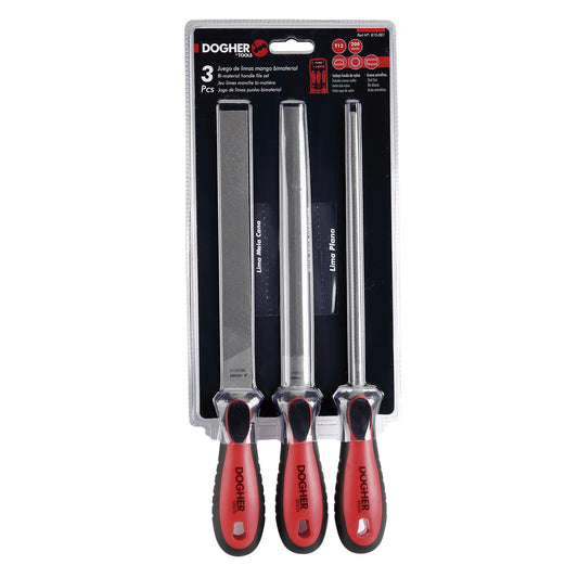 Dogher 815-001 - J.Limas Mixto 200Mm 3 Piezas En Blister