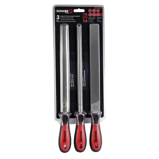 Dogher 815-002 - J.Limas Mixto 250Mm 3 Piezas En Blister