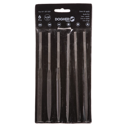 Dogher 817-001 - Juego De 6 Limas De Aguja 160Mm