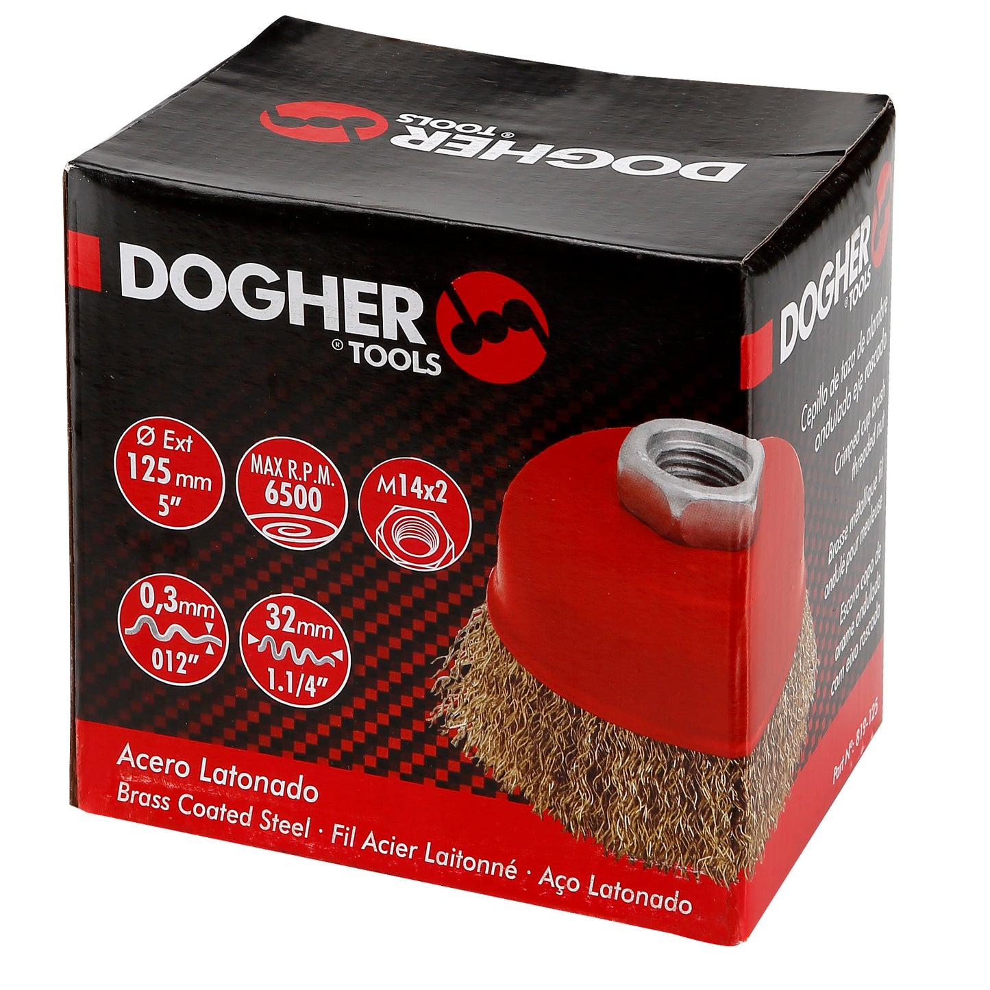 Dogher 819-100 - Cepillo Taza Ondulado A.Laton 100X0,3Mm