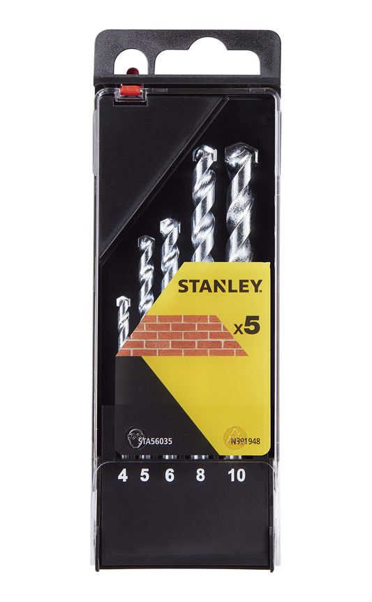 STANLEY STA56035-QZ - Cassette con 5 brocas para piedra ø 4, 5, 6, 8, 10 mm