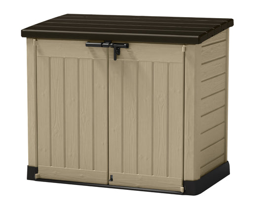Keter 230438 - Arcón de jardín Store It Out Max 1200 L 145,5x125x82 cm topo y beige