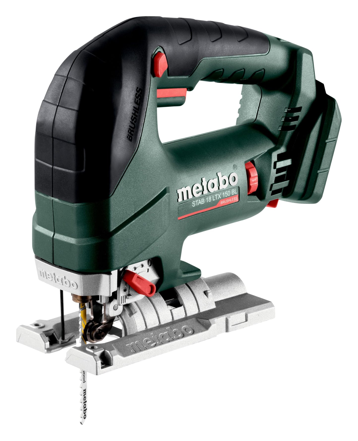Metabo 601503850 - Sierra de calar de batería STAB 18 LTX 150 BL 18 V, sin batería ni cargador
