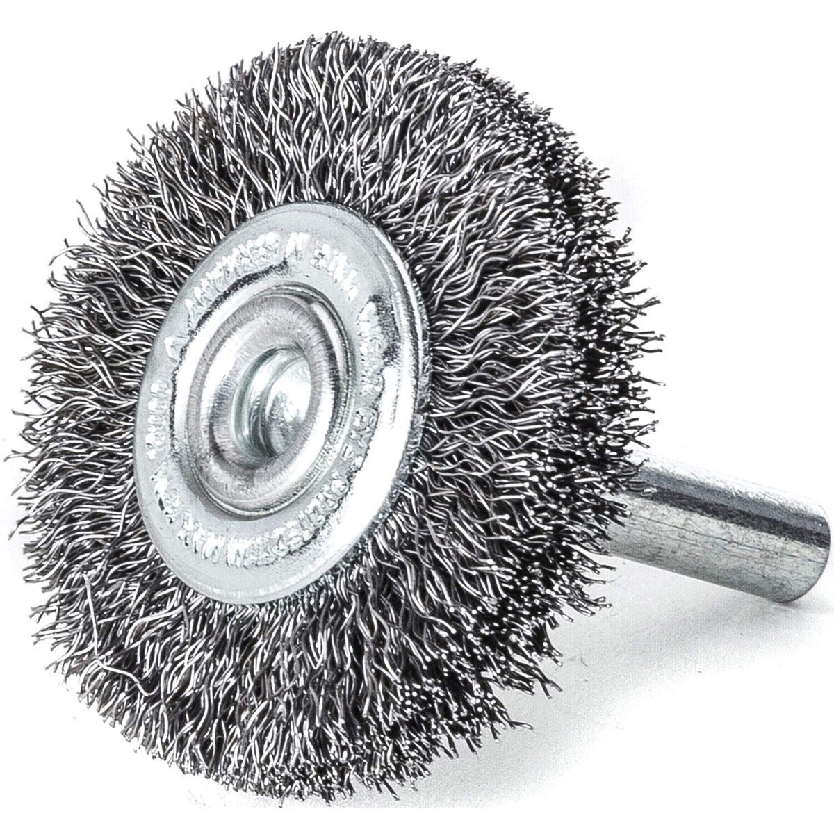 LessMann 416163 - Wheel brushes with 6 mm shank dia  60 x 18 mm steel wire STA crimped 0,30 mm