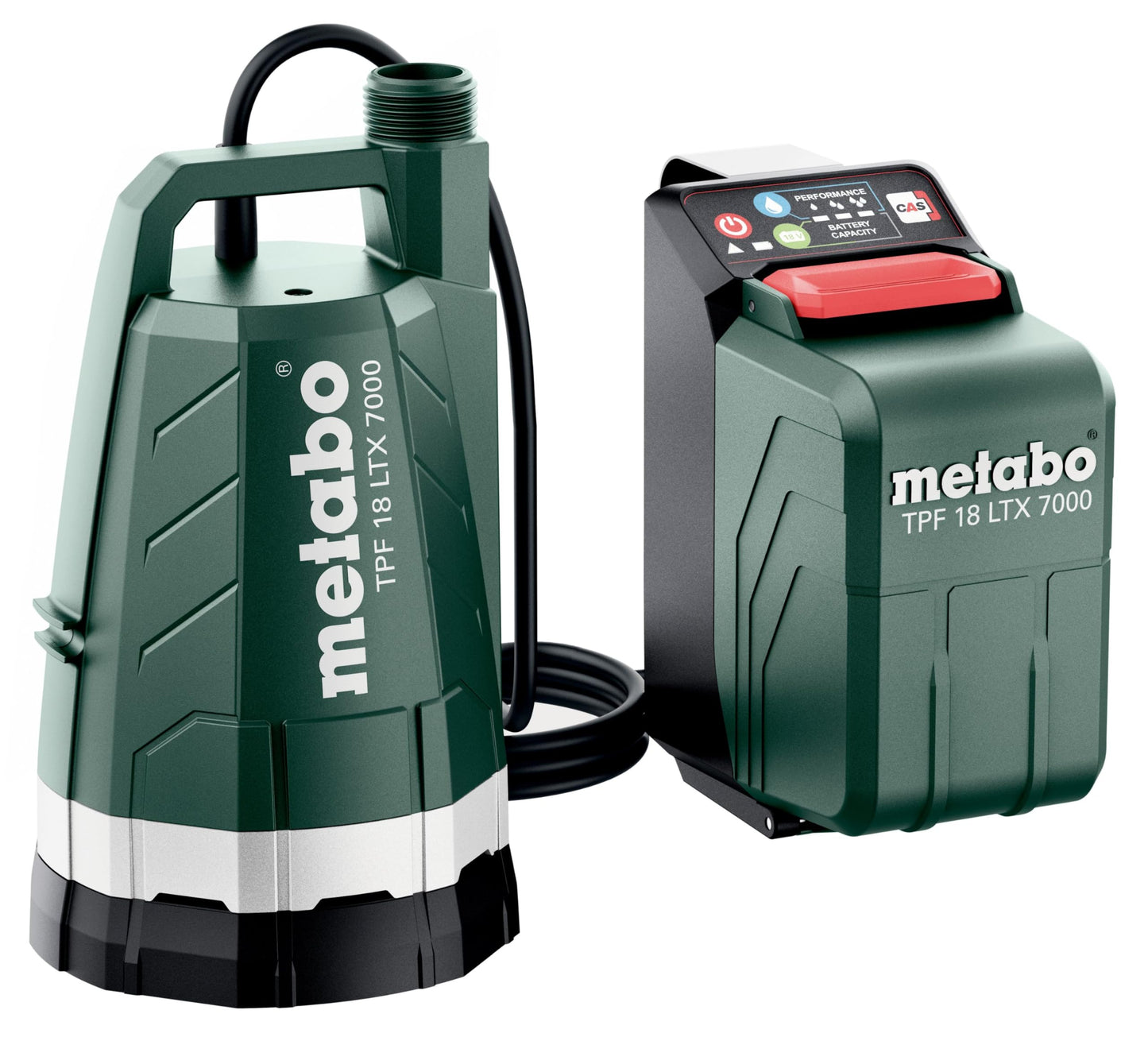 Metabo 601748850 - Bomba sumergible de batería TPF 18 LTX 7000 18 V, 7.000 l/h, sin batería