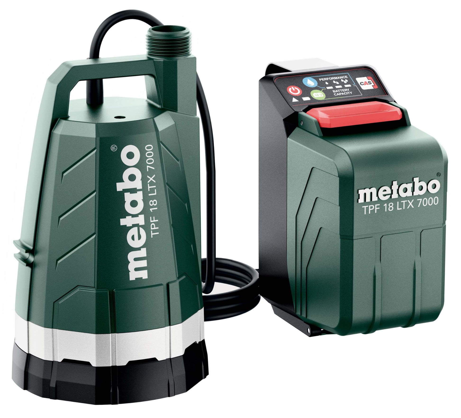 Metabo 601748850 - Bomba sumergible de batería TPF 18 LTX 7000 18 V, 7.000 l/h, sin batería