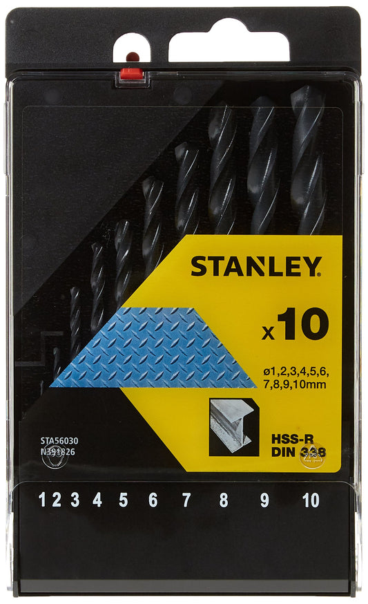 Cassette con 10 brocas HSS-R para metal - Unid: 10