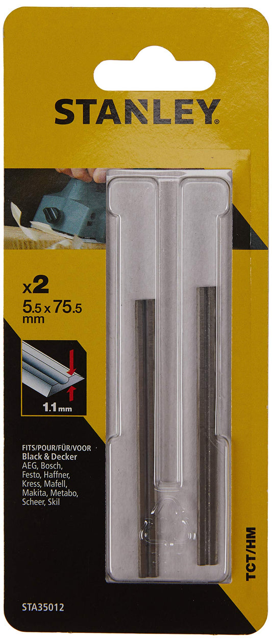 Stanley - Cuchillas reversibles TCT. Ancho: 75,5mm.