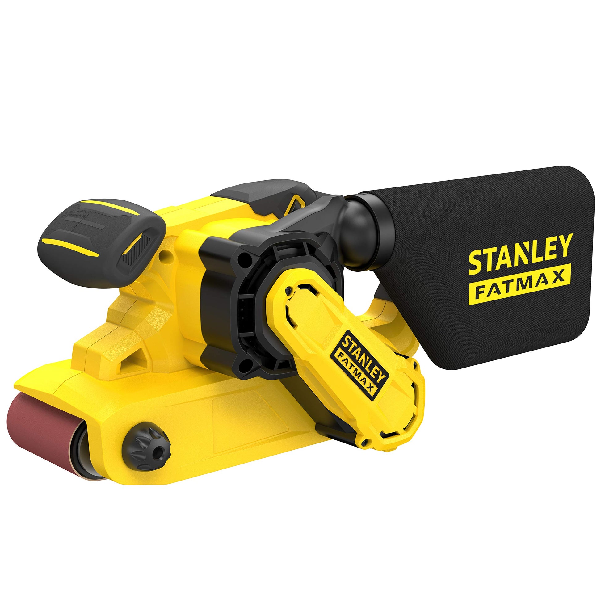 STANLEY FATMAX Lijadora de banda 1010W, velocidad variable 190-380 m/min, hoja 533x76 mm, diseño ergonómico, cambio de banda sin llave, incluye maletín, FMEW204K-QS