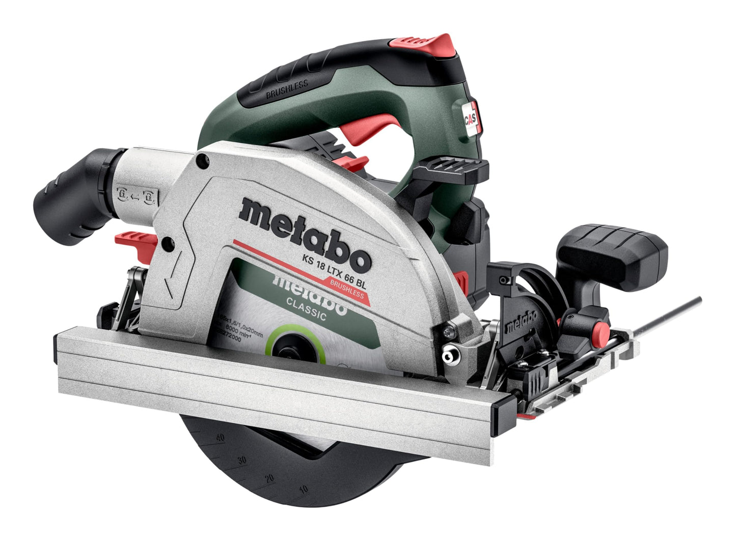 Metabo 611866850 - Sierra circular de batería 18V KS 18 LTX 66 BL, 165 mm, sin batería