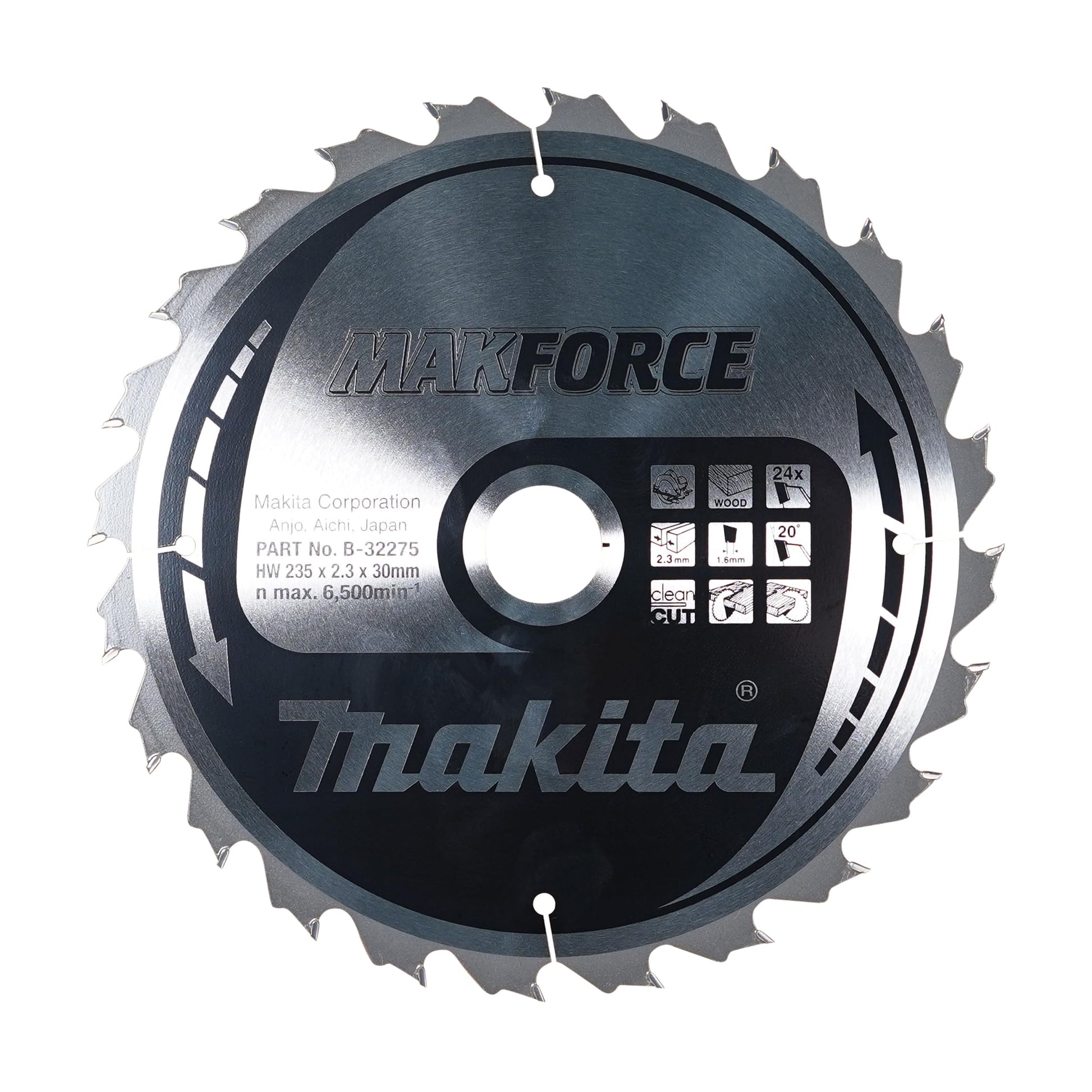 Makita B-32275 - Hoja de Sierra Circular Makforce TCT 235x30mm 24T Madera
