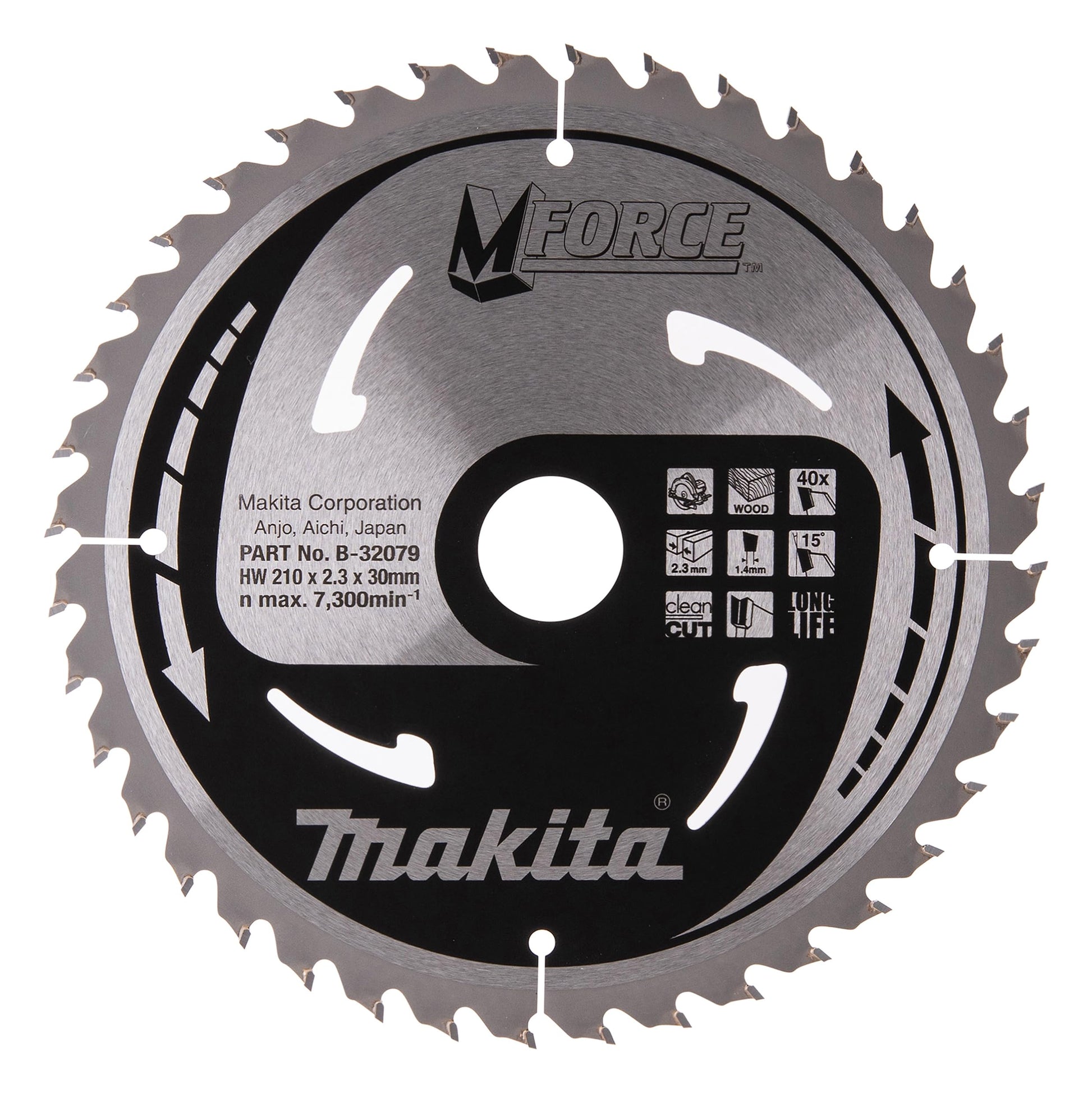 Makita B-32079 - M-force hoja de sierra 210 x 30 mm, 40 z