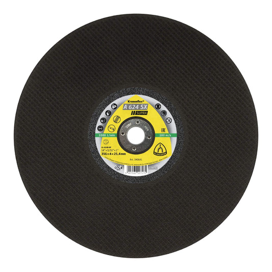 Klingspor 351436 - Disco de corte Kronenflex A 624 SX Supra para acero, 400 x 4 x 25,4 mm
