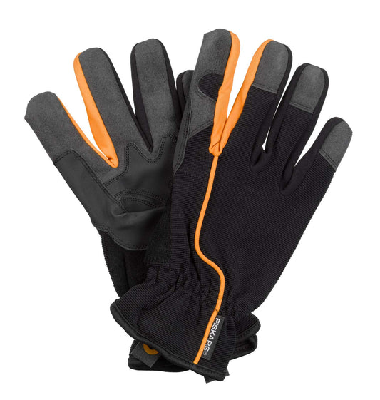 Fiskars Guantes de jardín - Tamaño 8, Negro/Naranja, 1003478