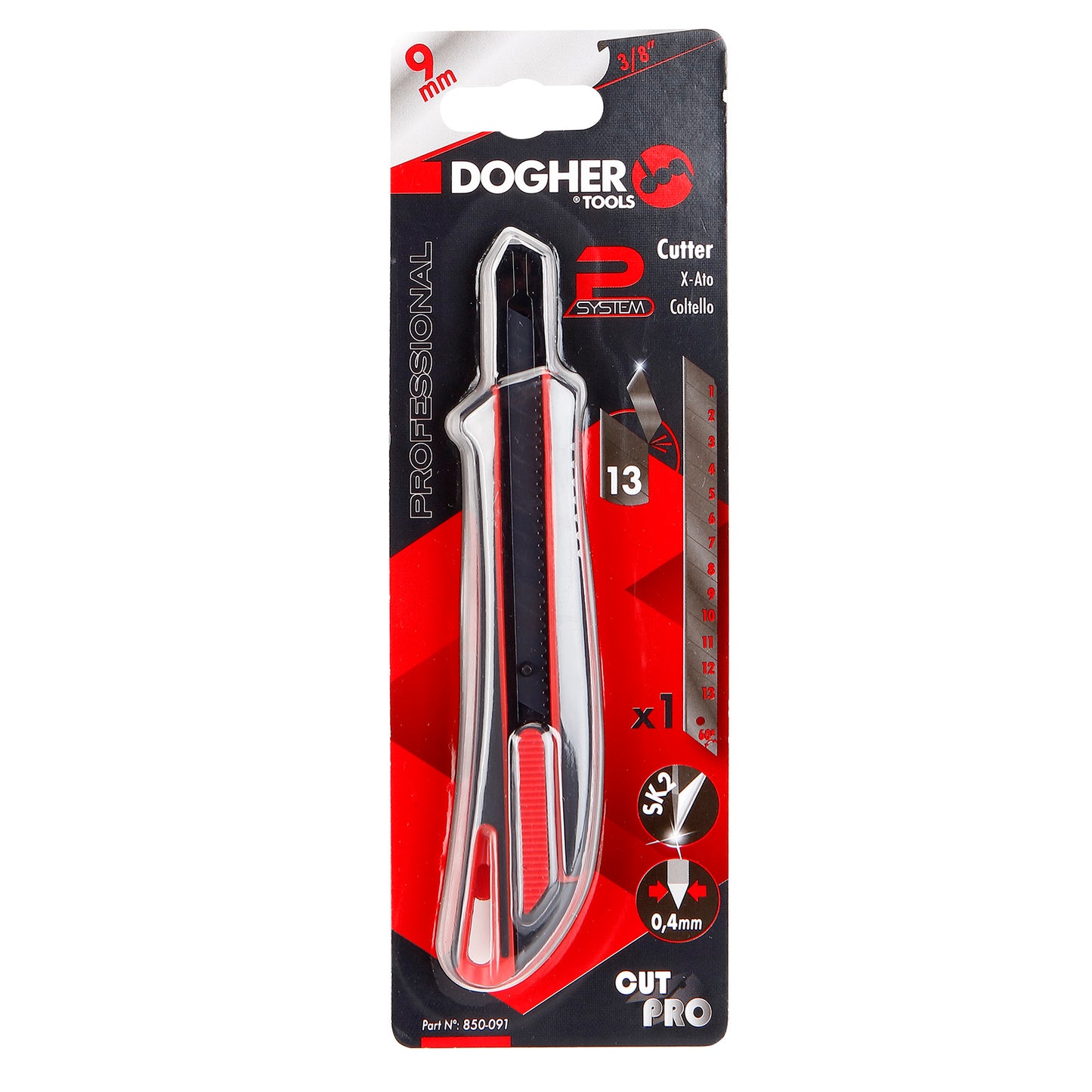 Dogher 850-091 - Cutter Cutpro 9Mm Psystem Blackb.Bimat