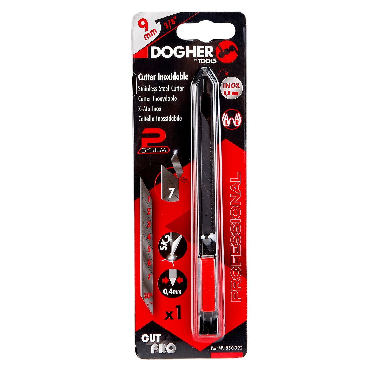 Dogher 850-092 - Cutter Inox Cutpro 9Mm Psystem Blackb.