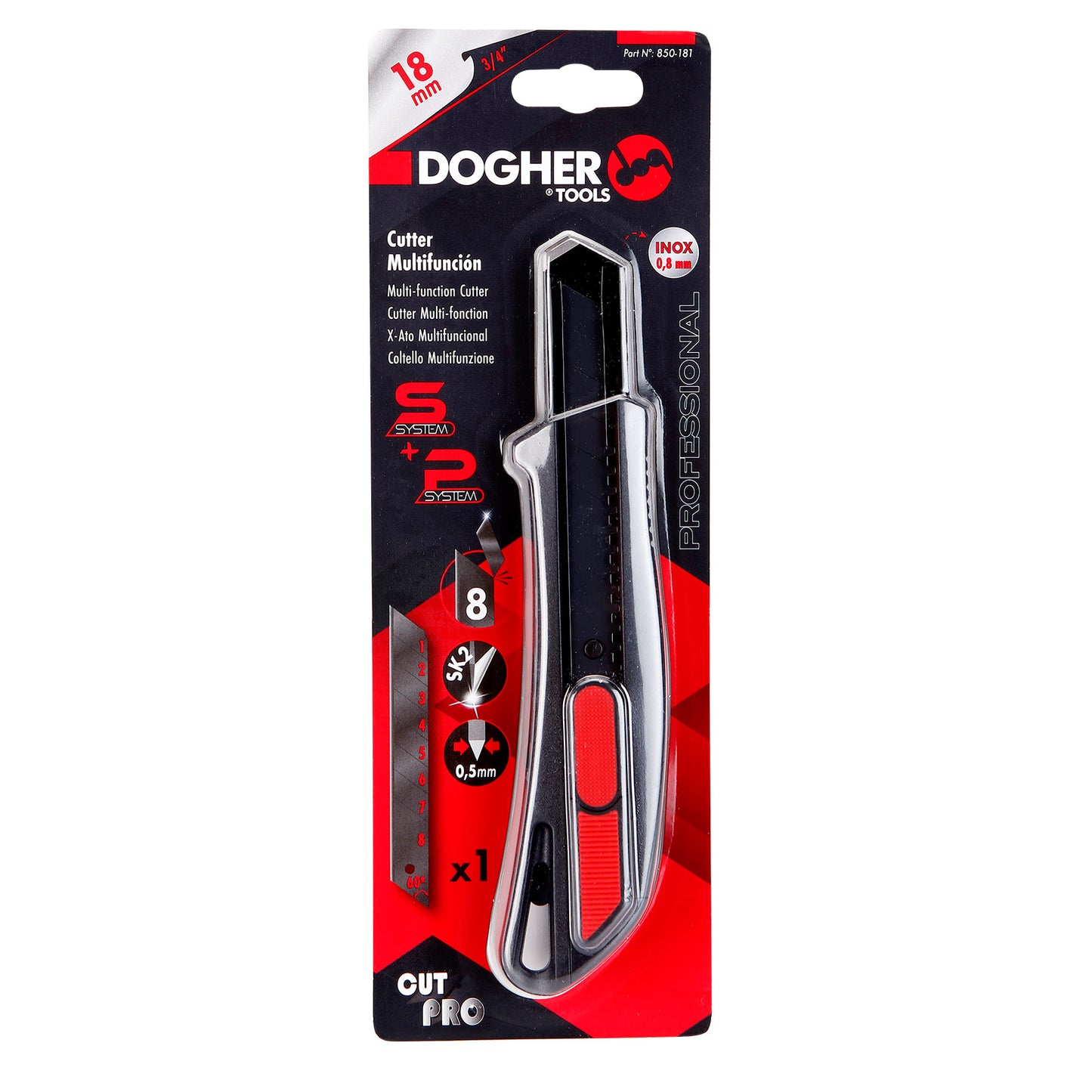 Dogher 850-181 - Cutter Cutpro 18Mm Secursystem Blackb.