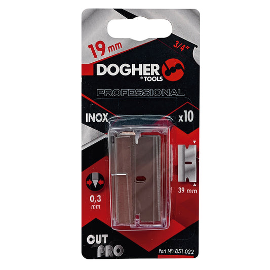 Dogher 851-022 - Blister 10U Rascador Inox 39X19Mm