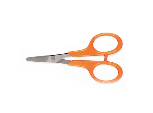 Fiskars Tijeras de manicura con cabos redondos, Longitud total: 10 cm, Acero de calidad/Plástico, Classic, 1003028