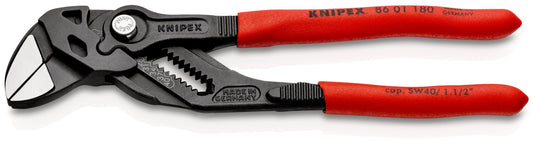 Knipex 86 01 180 - Tenaza llave Knipex 180 mm. con mangos PVC y acabado negro atramentado