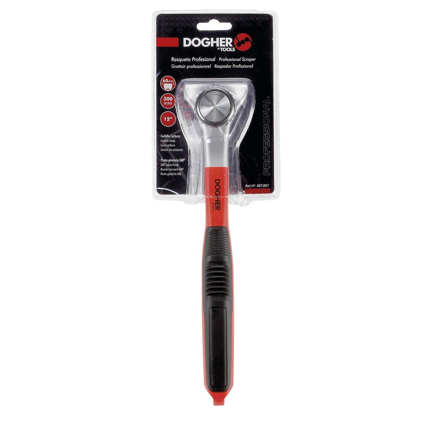 Dogher 887-001 - Rasqueta Metal Duro Mango Bimat60Mm