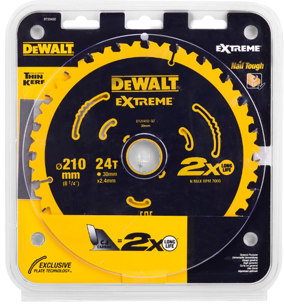 DEWALT DT20432 sierra circular madera 210mm x30 24z
