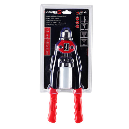 Dogher 919-016 - Remachadora Automática 2 Manos Xtreme Boquillas Intercambiables