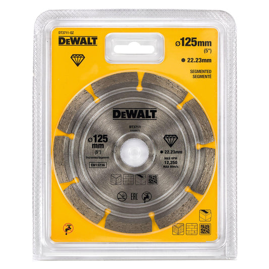 DeWalt DT3711-QZ - Disco de diamante segmentado 125 x 22,2 mm para construcción
