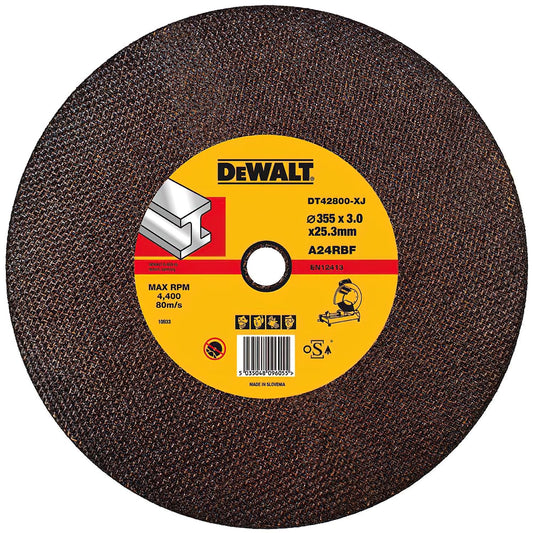 DeWalt DT3450-QZ - Disco de corte abrasivo para metal 355 x 25,4 x 3 mm