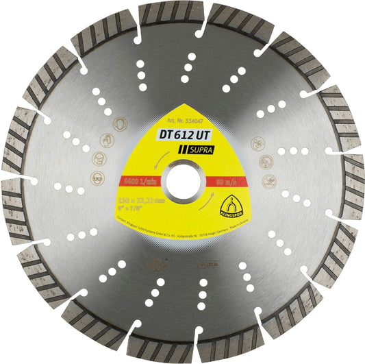 Klingspor 334047 - Disco de corte de diamante segmentado DT 612 UT, 230 x 2,6 x 22,23 mm, para amoladora angular
