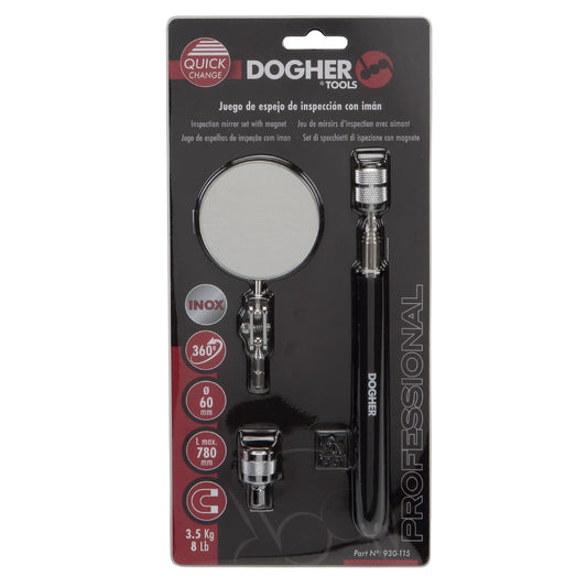 Dogher 930-115 - Set 3Pz Iman3,5Kg Espejo60Mm Fastchange