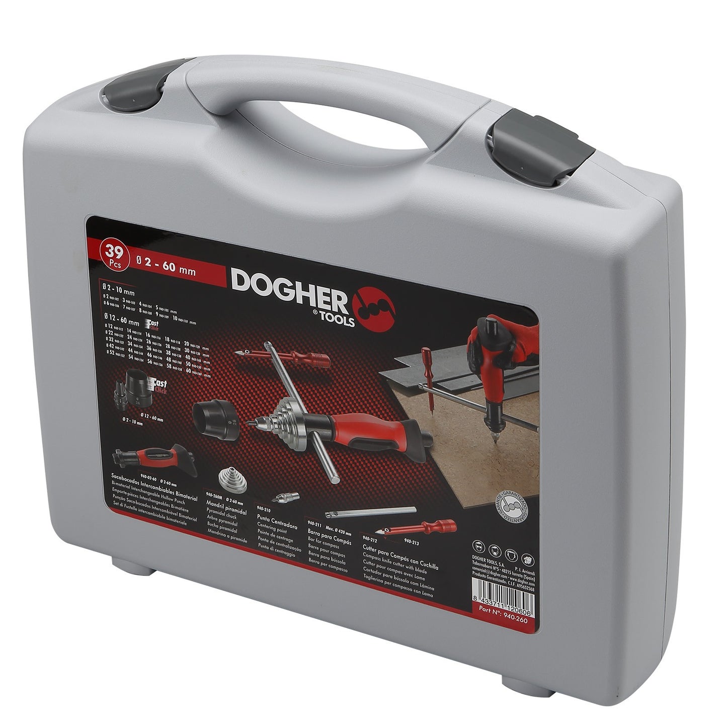 Dogher 940-260 - Juego Sacabocados Bimat 2-60Mm 39 Pzas